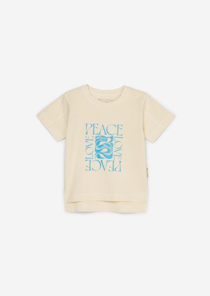 T-Shirt Z Nadrukiem Kids-Girls Wykonane Z Czystej Bawełny Organicznej Dziewczyny Chalky Sand Sklep Dzieci